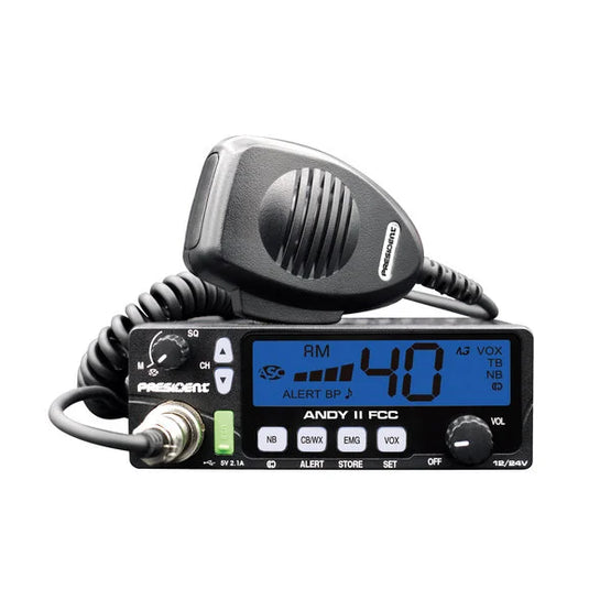 President Electronics TXUS076-1 Andy II FCC CB Radio