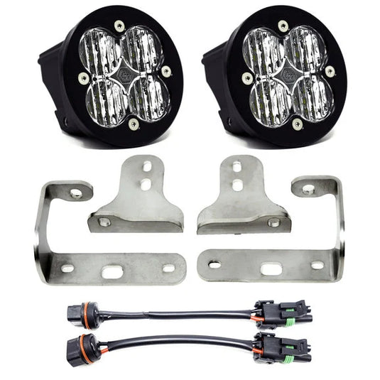 Baja Designs Squadron-R SAE Rubicon LED Fog Pocket Light Kit for 18-24 Jeep Wrangler JL & Gladiator JT with Factory Steel Bumper