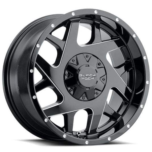 Black Rock Series 935B Fury II Wheel for 07-20 Jeep Wrangler JL, JK & Gladiator JT