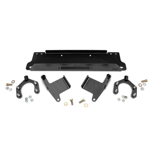 Rough Country Winch Mounting Plate for 07-18 Jeep Wrangler JK with Factory Plastic Front Bumper