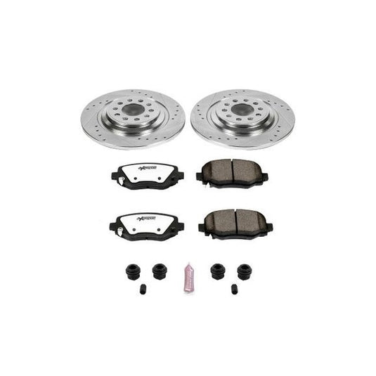 Power Stop K6542-36 Rear Z36 Extreme Performance Truck & Tow Brake Kit for 14-19 Jeep Cherokee KL with Dual Piston Front Calipers