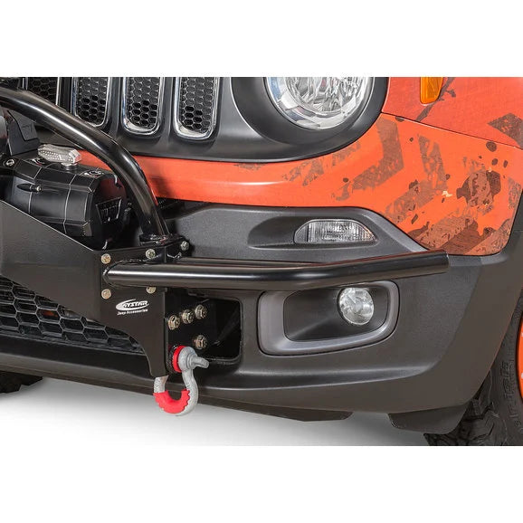 Load image into Gallery viewer, Daystar KJ50001BK Front Winch Bumper Guards for 15-17 Jeep Renegade BU
