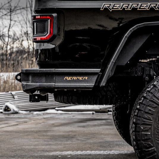 Reaper Off-Road JSR02 Bed Side Steps for 20-24 Jeep Gladiator JT with Immortal R1 Rear Bumper