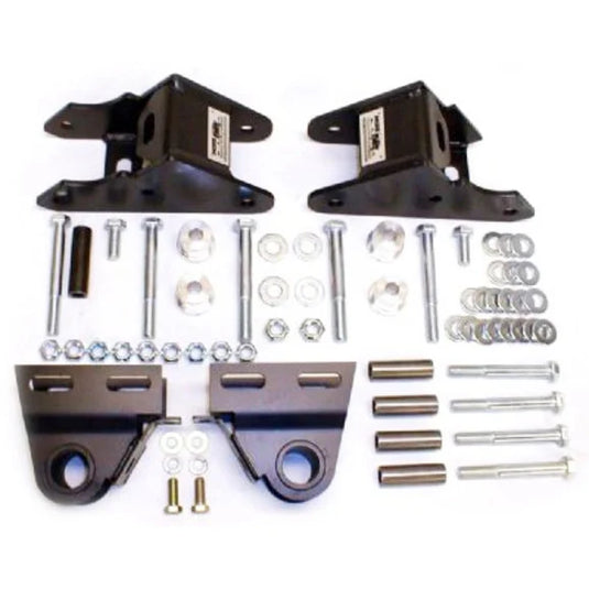 Mountain Off-Road 8795-20 Standard Shackle Reversal Kit with Weld on Mounts in Bare Steel for 87-95 Jeep Wrangler YJ