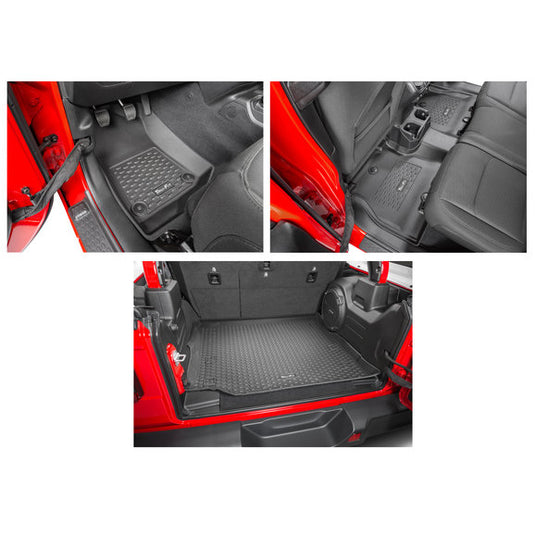 Quadratec Tru-Fit® Floor Liner Triple Combo for 18-22 Jeep Wrangler JL Unlimited