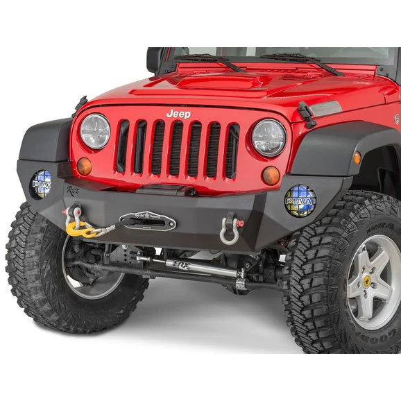 Rock-Slide Engineering Rigid Series Front Bumper with Winch Mount in Textured Black for 07-18 Jeep Wrangler JK