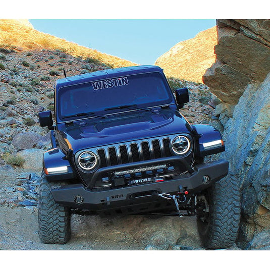 Westin WJ2 Front Full Width Bumper for 18-24 Jeep Wrangler JL & Gladiator JT