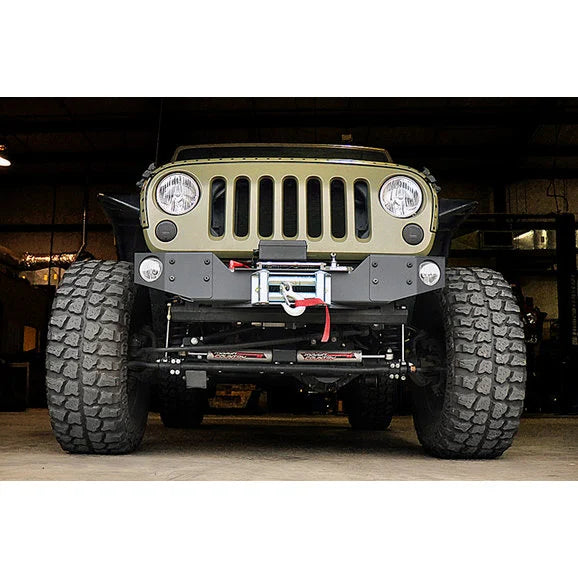 Load image into Gallery viewer, Rough Country Hybrid Stubby Front Winch Bumper for 07-18 Jeep Wrangler JK
