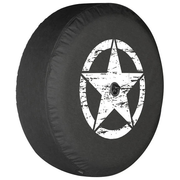 Load image into Gallery viewer, Boomerang Enterprises Distressed Star Logo Tire Cover for 18-20 Jeep Wrangler JL
