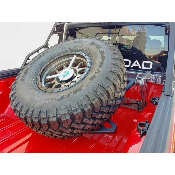 Load image into Gallery viewer, DV8 Offroad TCGL-01 In Bed Adjustable Tire Carrier for 20-21 Jeep Gladiator JT
