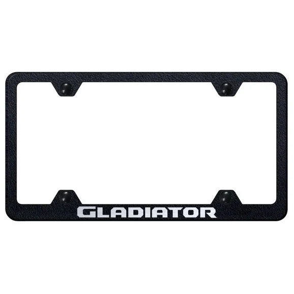 Load image into Gallery viewer, Automotive Gold Laser Etched Stainless Gladiator License Plate Frame
