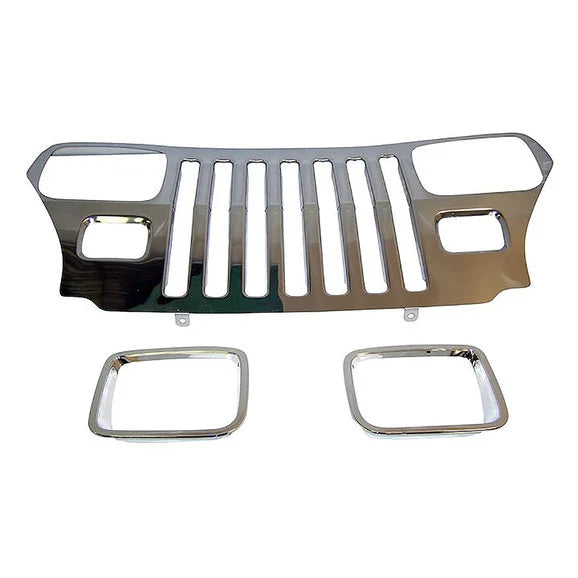 Crown Automotive RT34045 Stainless Steel Grille Overlay Kit for 87-95 Jeep Wrangler YJ