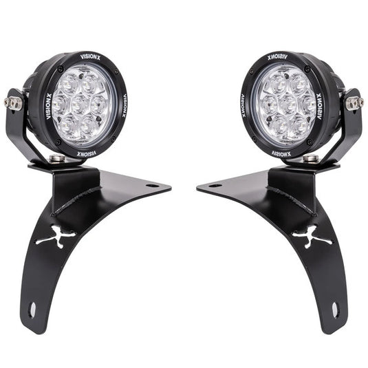 Vision X CG2 LED Light Canons & Bracket Kit for 18-24 Jeep Wrangler JL & Gladiator JT