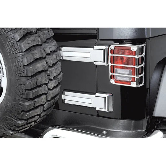 Rugged Ridge 13311.24 Chrome Tailgate Hinge Covers for 07-18 Jeep Wrangler JK