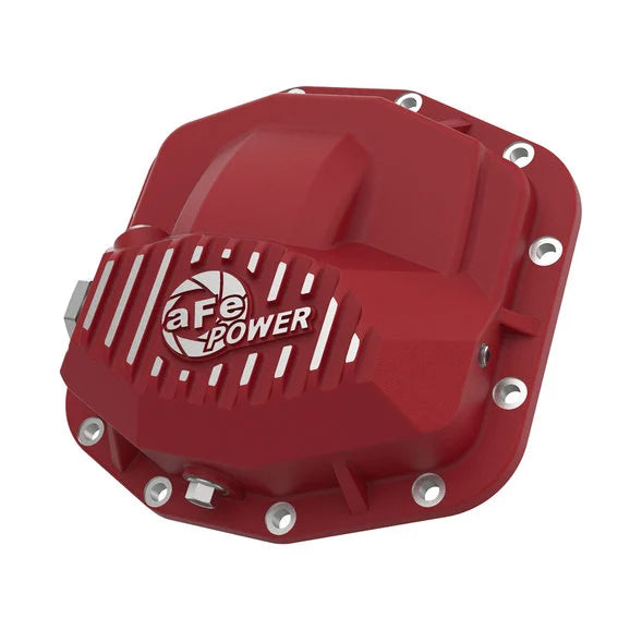 Load image into Gallery viewer, aFe Power 46-71030R Front Differential Cover in Red Finish for 18-24 Jeep Wrangler JL &amp; Gladiator JT with Dana 44 Rubicon Front Axle
