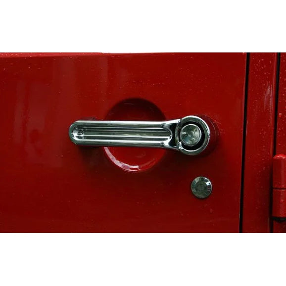 Load image into Gallery viewer, Rugged Ridge 13311.11 Chrome Door Handle Cover Kit for 07-18 Jeep Wrangler JK 2 Door
