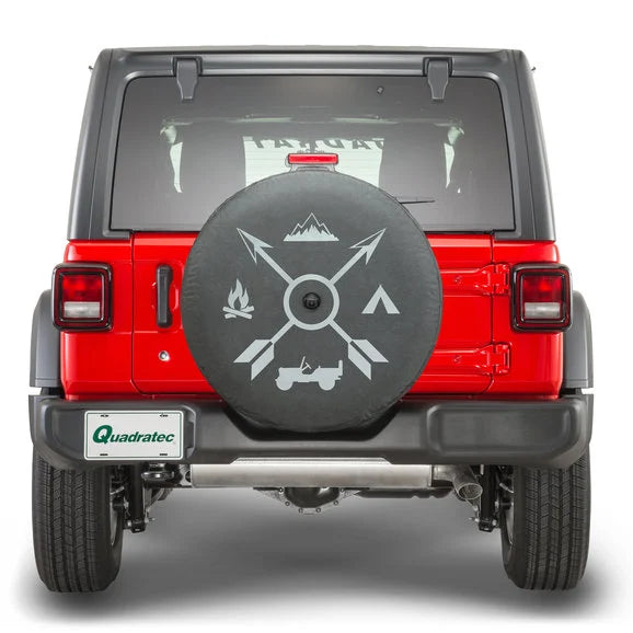 Mopar 82215440 Spare Tire Cover with Camping Logo for 18-21 Jeep Wrangler JL