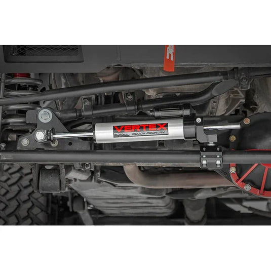 Rough Country 680900 Vertex Pass-Through Steering Stabilizer for 07-18 Jeep Wrangler JK