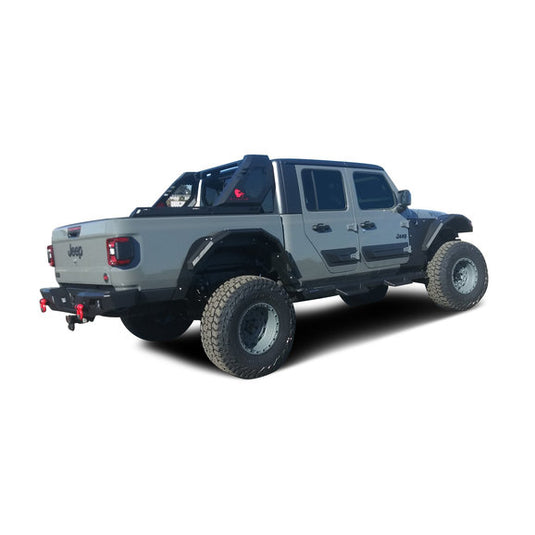 Black Horse Off Road Impact Heavy Duty Drop Side Steps in Black for 20-24 Jeep Gladiator JT