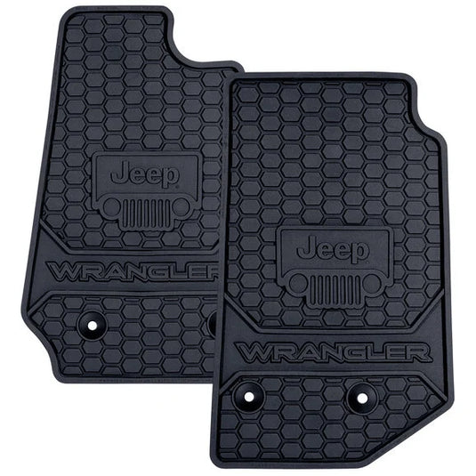 Plasticolor 001803R01 Front Jeep Logo Floor Mats for 14-18 Jeep Wrangler JK