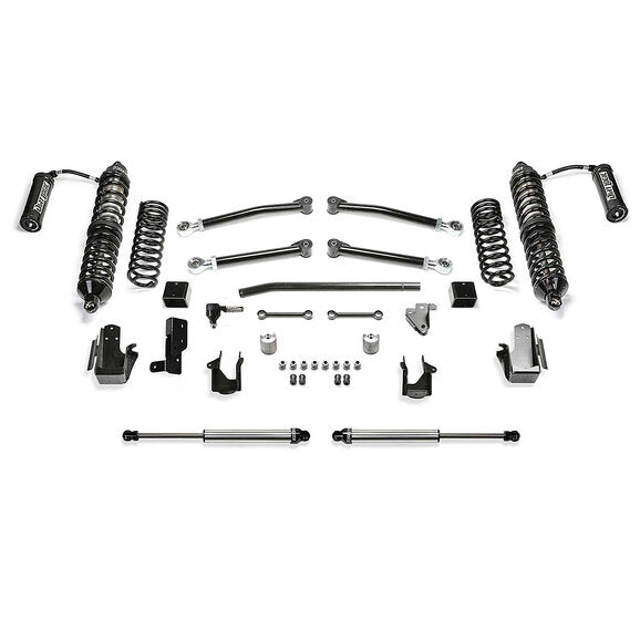 Load image into Gallery viewer, Fabtech 3″ Trail Lift Kit with 2.5&quot; Dirt Logic Front Reservoir Shocks &amp; 2.25&quot; Rear Dirt Logic Shocks for 20-22 Jeep Wrangler JL Unlimited 4-Door
