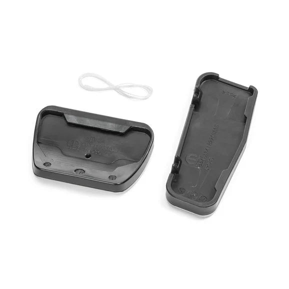 Load image into Gallery viewer, Mopar 82215335 Brushed Pedal Pads for 18-24 Jeep Wrangler JL &amp; Gladiator JT with Automatic Transmission
