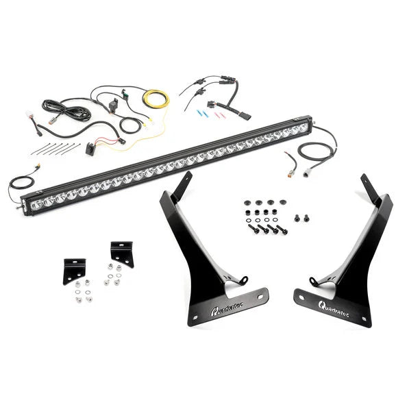 Load image into Gallery viewer, Quadratec J5 LED Light Bar with Windshield Mounting Brackets for 18-23 Jeep Wrangler JL &amp; Gladiator JT
