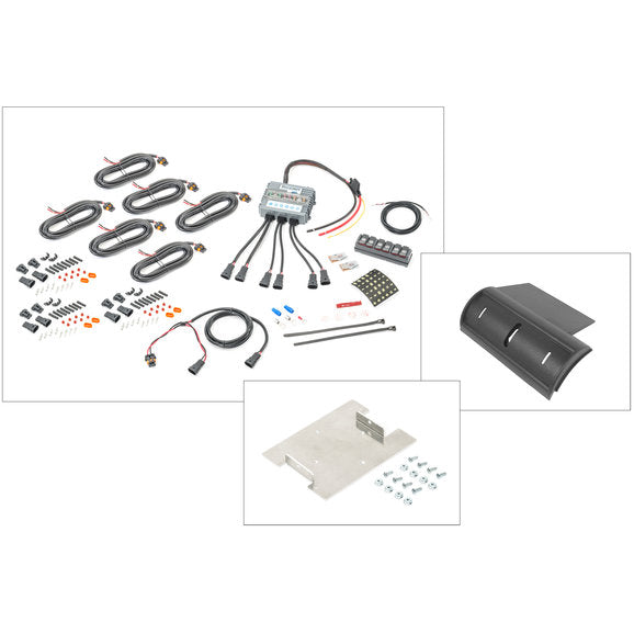 Trigger 6 Shooter System with Overhead Switch Mount, Underhood Relay Mount, Connector Kits for 07-18 Jeep Wrangler JK