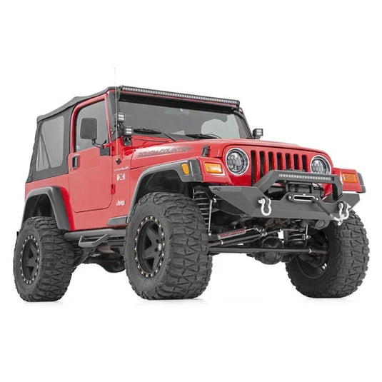 Rough Country 10595 Full Width Front LED Winch Bumper for 87-06 Jeep Wrangler YJ & TJ