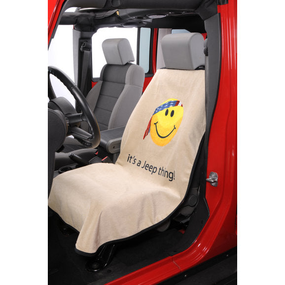 Load image into Gallery viewer, Insync Seat Armour Smiley Face with Bandana &quot;It&#39;s a Jeep thing!&quot; Seat Towels
