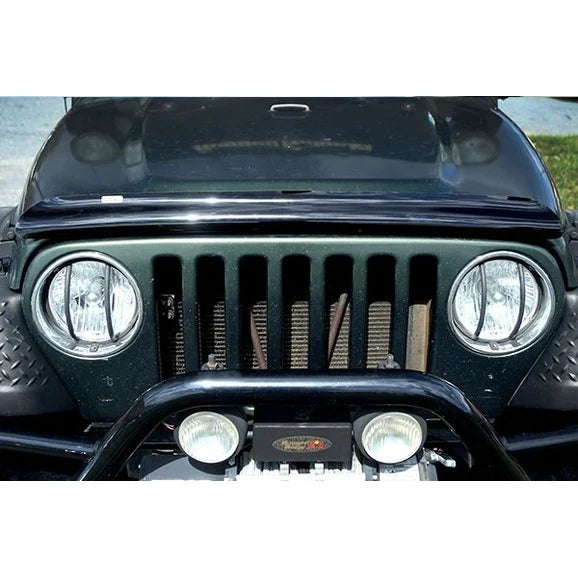 Load image into Gallery viewer, Rugged Ridge 11350.01 Wraparound Bug Deflector in Smoke for 87-06 Jeep Wrangler YJ &amp; TJ
