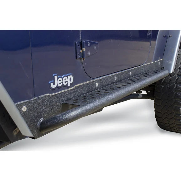 Load image into Gallery viewer, Fishbone Offroad FB23085 Rock Slider with Tube Step for 04-06 Jeep Wrangler Unlimited TJ
