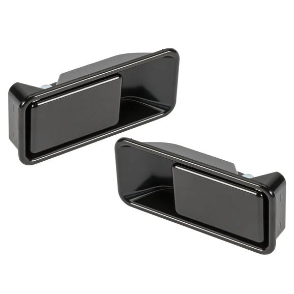 Load image into Gallery viewer, Quadratec Half Steel Door Handles in Black for 87-06 Jeep Wrangler YJ, TJ &amp; Unlimited
