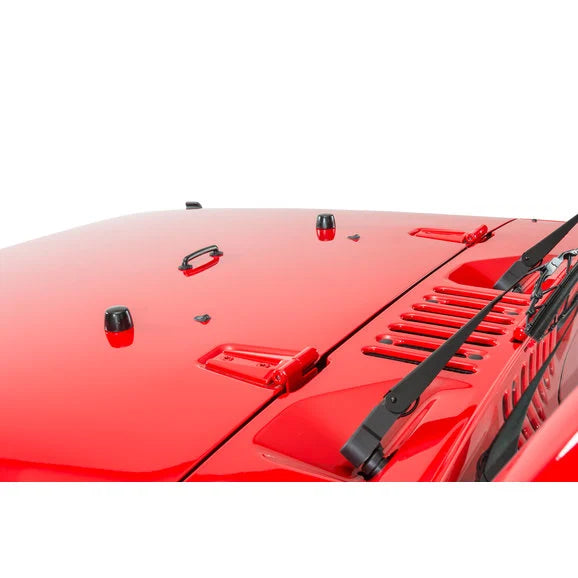 Load image into Gallery viewer, Daystar KJ71051BK Hood Bumpers for 95-15 Jeep Wrangler YJ, TJ, and JK
