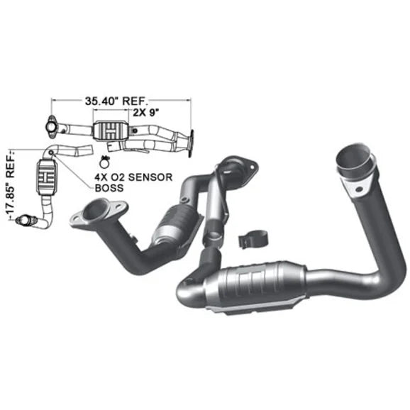 Magnaflow 49444 OE Grade Front Y Pipe for 07-08 Jeep Grand Cherokee WK 3.7L