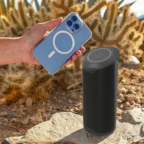 Load image into Gallery viewer, Scosche BTMSMSC1-BB2 BoomBottle MagSafe Compatible Magnetic Wireless Speaker
