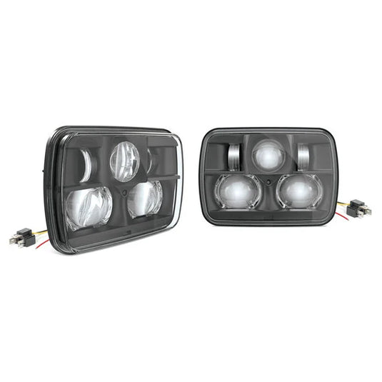 Quadratec Premium LED Projector Beam Headlights for 84-01 Jeep Cherokee XJ & 87-95 Wrangler YJ