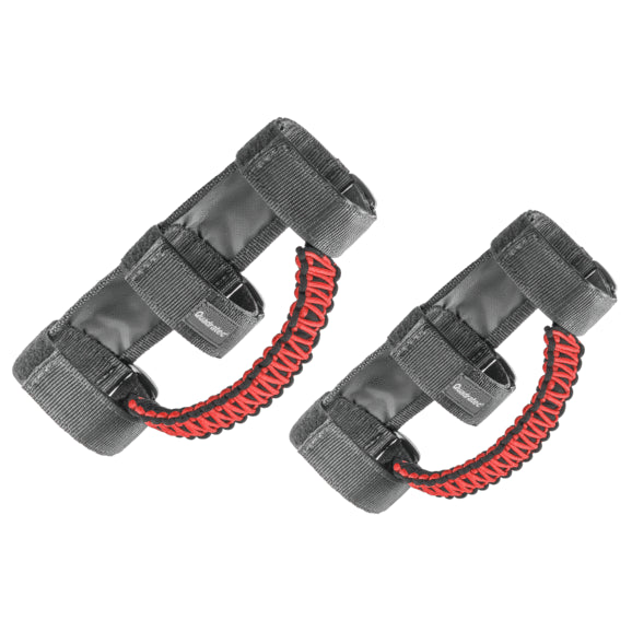 Load image into Gallery viewer, Quadratec 550 Paracord Front Grab Handle Pair for 97-23 Jeep Wrangler JL, JT, JK &amp; TJ
