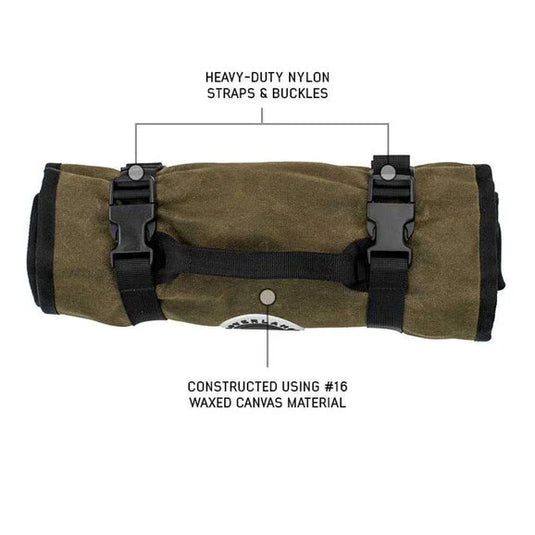 Overland Vehicle Systems Waxed Canvas Wrench Tool Roll Storage Bag