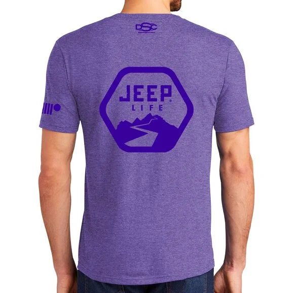 Load image into Gallery viewer, Jeep Merchandise Men&#39;s Jeep Life Purple Tone Triblend T-Shirt
