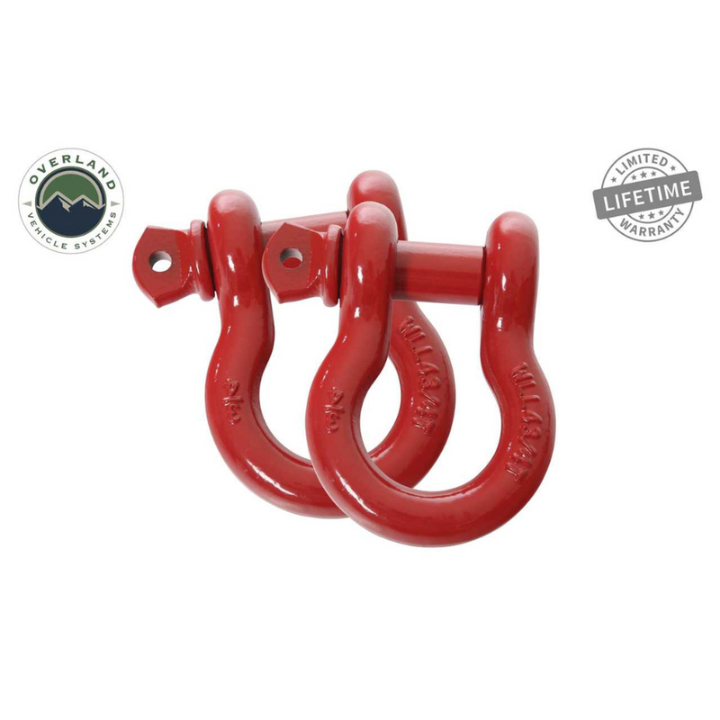 Load image into Gallery viewer, Recovery Shackle 3/4&quot; 4.75 Ton Red - Sold In Pairs
