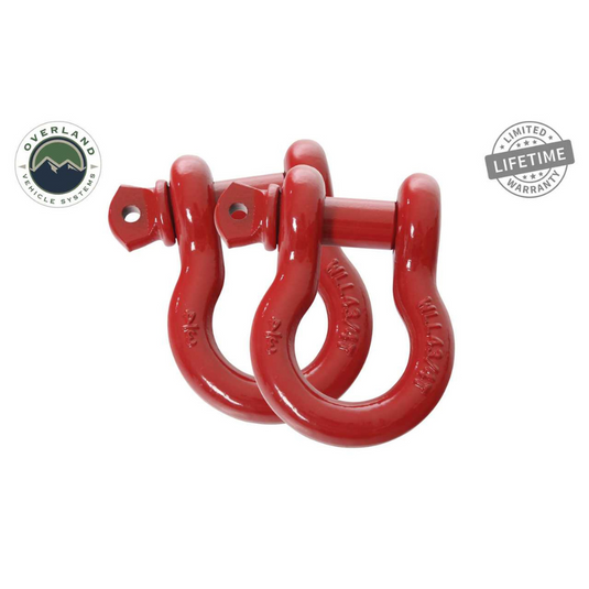 Recovery Shackle 3/4" 4.75 Ton Red - Sold In Pairs