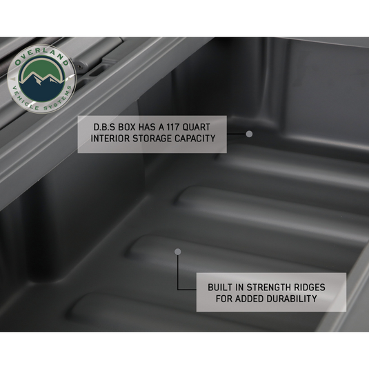 D.B.S. - Dark Grey 117 QT Dry Box With Drain And Bottle Opener