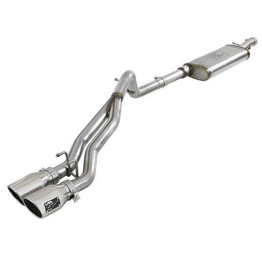 aFe Power Rebel Series 2.5" Dual Exit Center Cat-Back Exhaust in Stainless Steel for 07-18 Jeep Wrangler JK Unlimited 4 Door