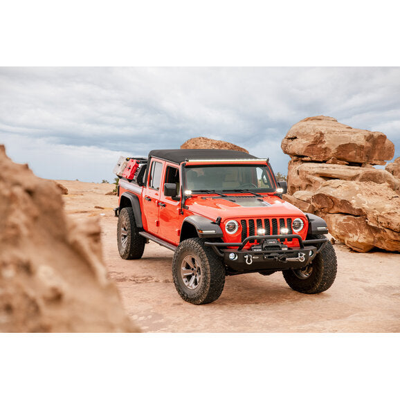 Load image into Gallery viewer, Quadratec Windshield Light Bar Brackets w/ A-Pillar Light Mounts for 18-24 Jeep Wrangler JL &amp; Gladiator JT
