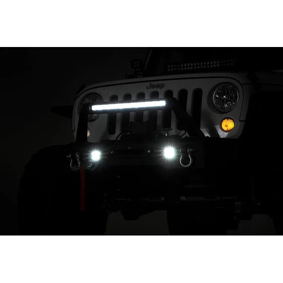 Load image into Gallery viewer, Rough Country Stubby Bumper LED Hoop Bar for 07-18 Jeep Wrangler JK
