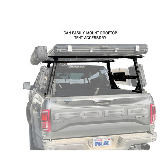 Overland Vehicle Systems 22040100 Freedom Bed Rack with Adjustable Crossbars for Jeep Gladiator JT