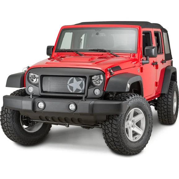 Load image into Gallery viewer, Rugged Ridge 12034.31 Spartan Grille with Star Mesh Insert Kit for 07-18 Jeep Wrangler JK
