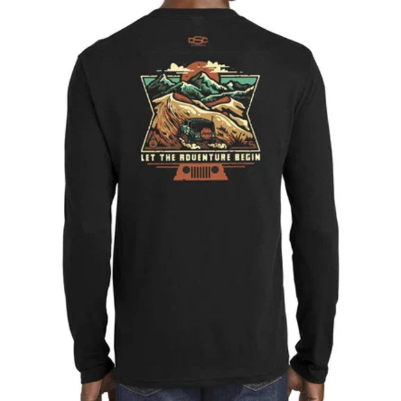 Load image into Gallery viewer, Jeep Merchandise Mens Long Sleeve Jeep Dunes T-Shirt in Black
