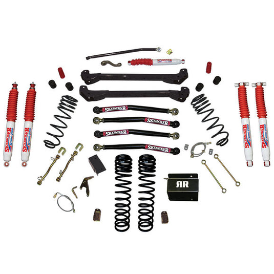 Skyjacker 4in Dual Rate Long Travel Long Arm Lift Kit for 97-06 Jeep Wrangler TJ